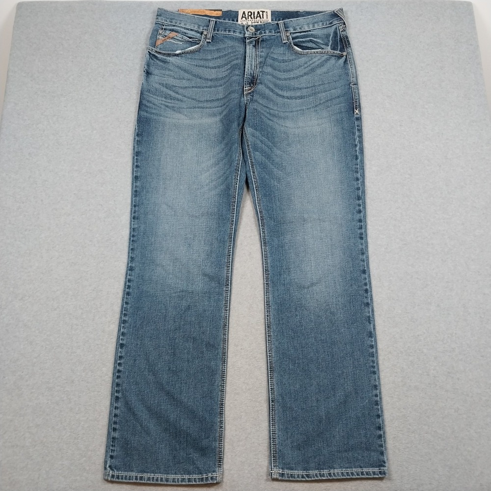 Ariat M4 Jeans 36x34 (Actual 38x34) Blue Low Rise Bootcut Workwear Western NEW